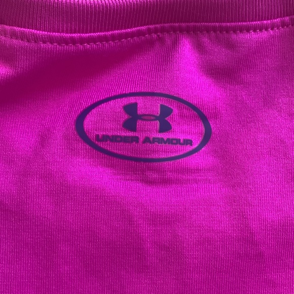 ✨2 Under Armour HeatGear Loose Fit Shirts Blue and Purple Youth size XL - Picture 9 of 14
